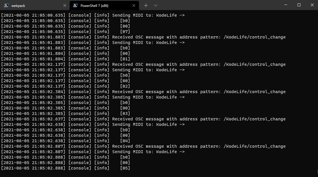 Logs with no errors coming in